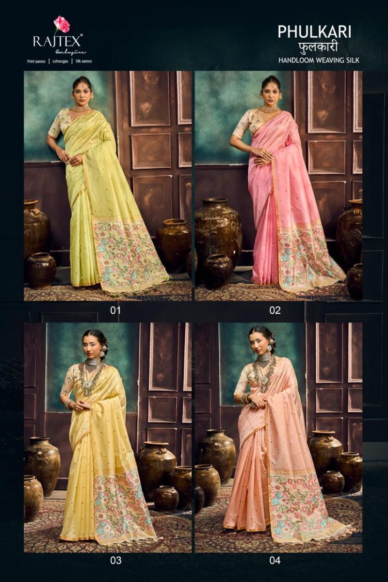 Buy Rajtex Phulkari Handloom Weaving Silk Saree Collection Wholesale 2026