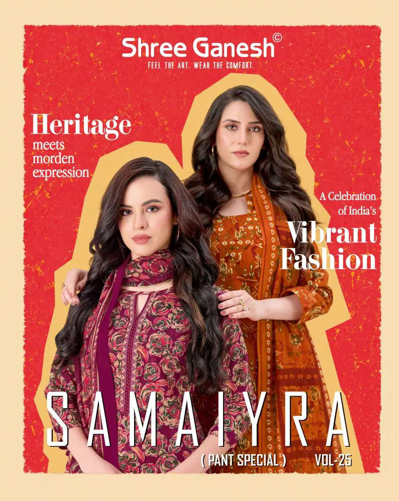 Shree Ganesh Samaiyra Vol 25 Cotton Printed Dress Material Wholesale