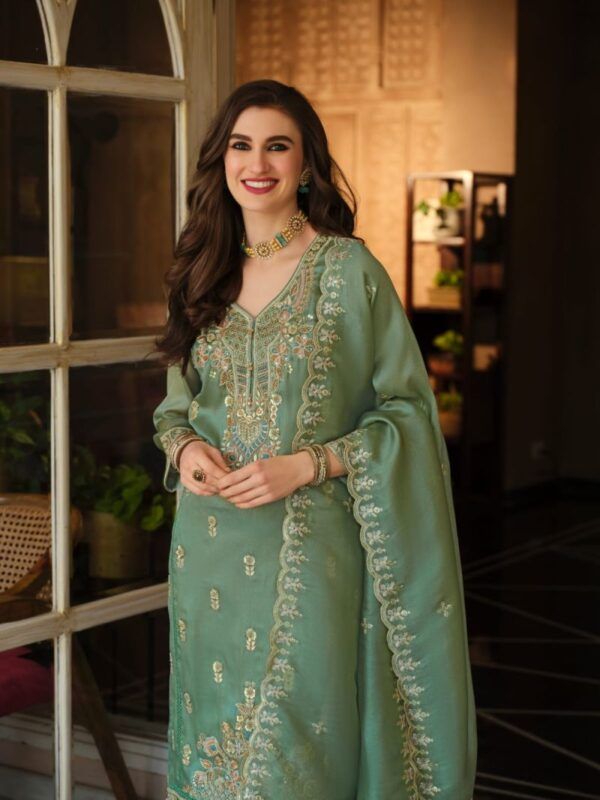 Beautiful Zaveri D 50138 Green Simar Beats Work Designer Salwar Kameez Collection Wholesale 2026