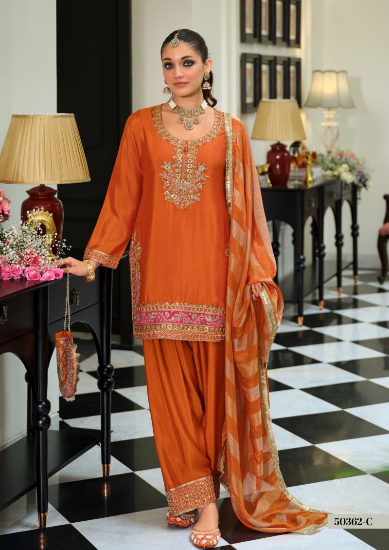 Launching Zaveri D 50362 C Chinon Beats Work Designer Salwar Kameez Collection Wholesale 2026